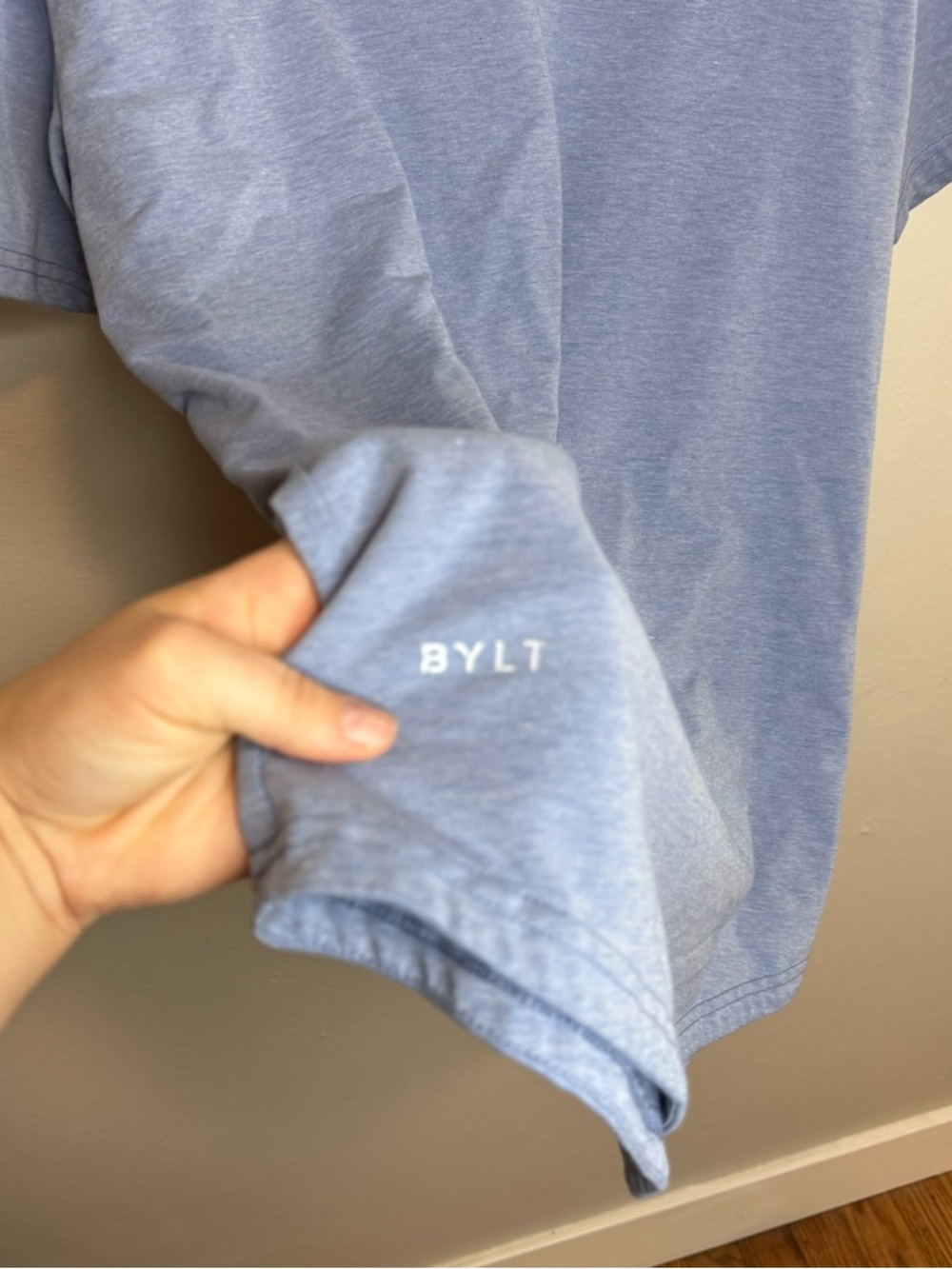BYLT Men’s Short Sleeve Tee Shirt Athletic Light Blue - Picture 3 of 9